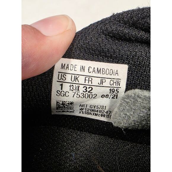 Adidas Kids Soccer Cleats Goletto VII Turf – Black/White – Size 1 - Picture 4 of 5